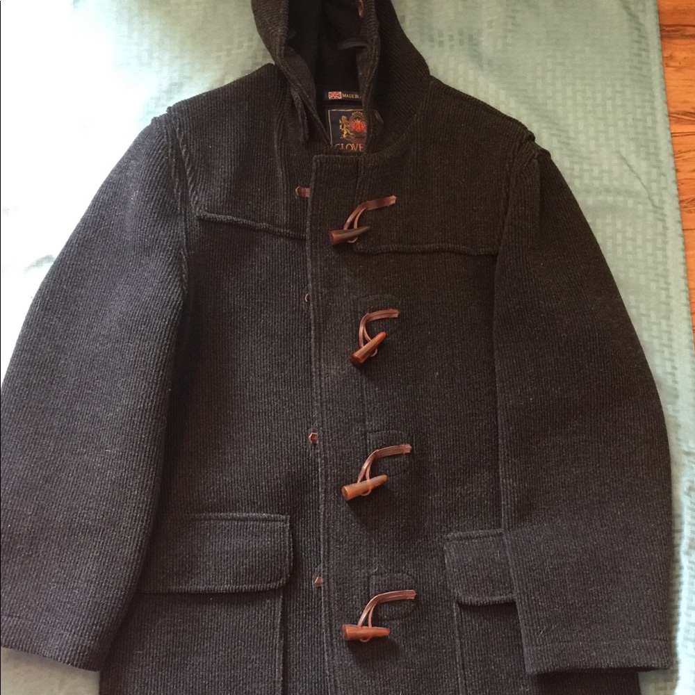Women's Black Pea Coat with Toggle Closures